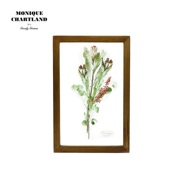 GLASS FRAME FLOWER PINK GLOBAL FORME CONCRETE