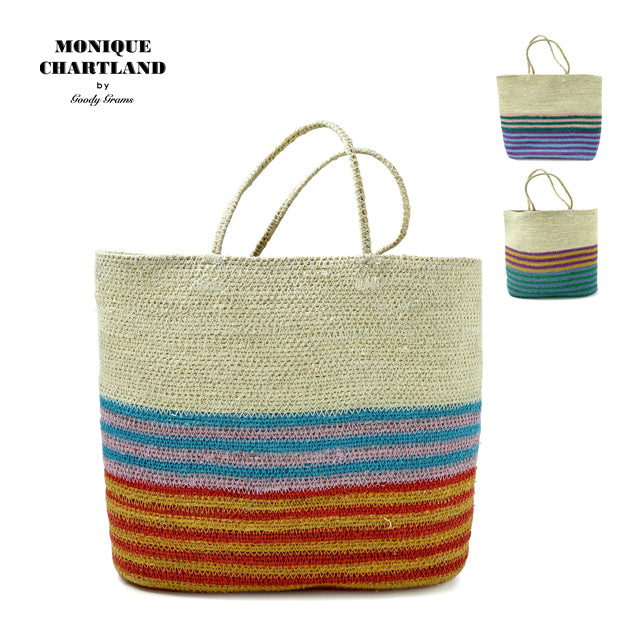 SEAGRASS POT SHAPED BASKET-HANDLE BLUE