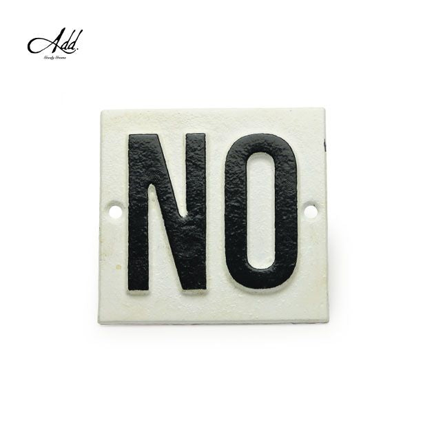 SIGN PLATE-NO