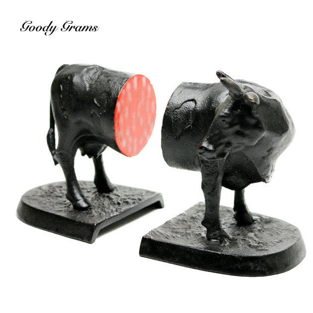 IRON BOOKEND-COW