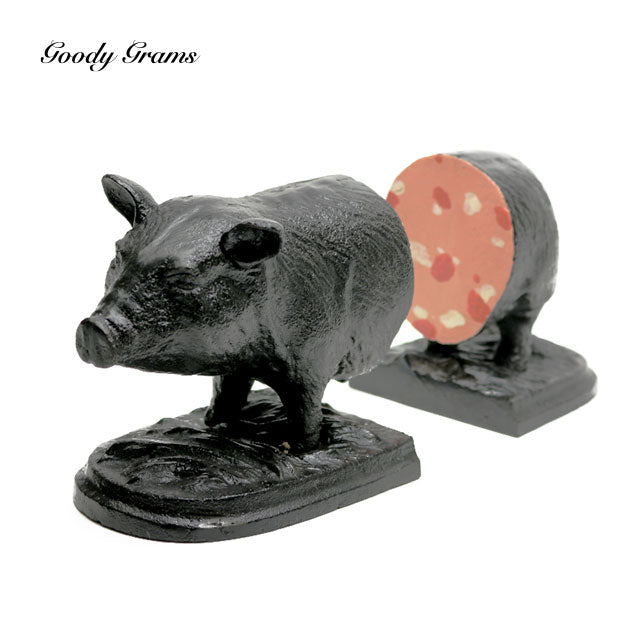 IRON BOOKEND-PIG